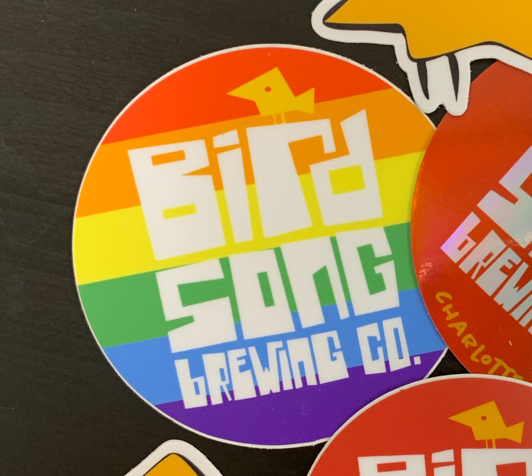 Rainbow Birdsong Sticker - 4”